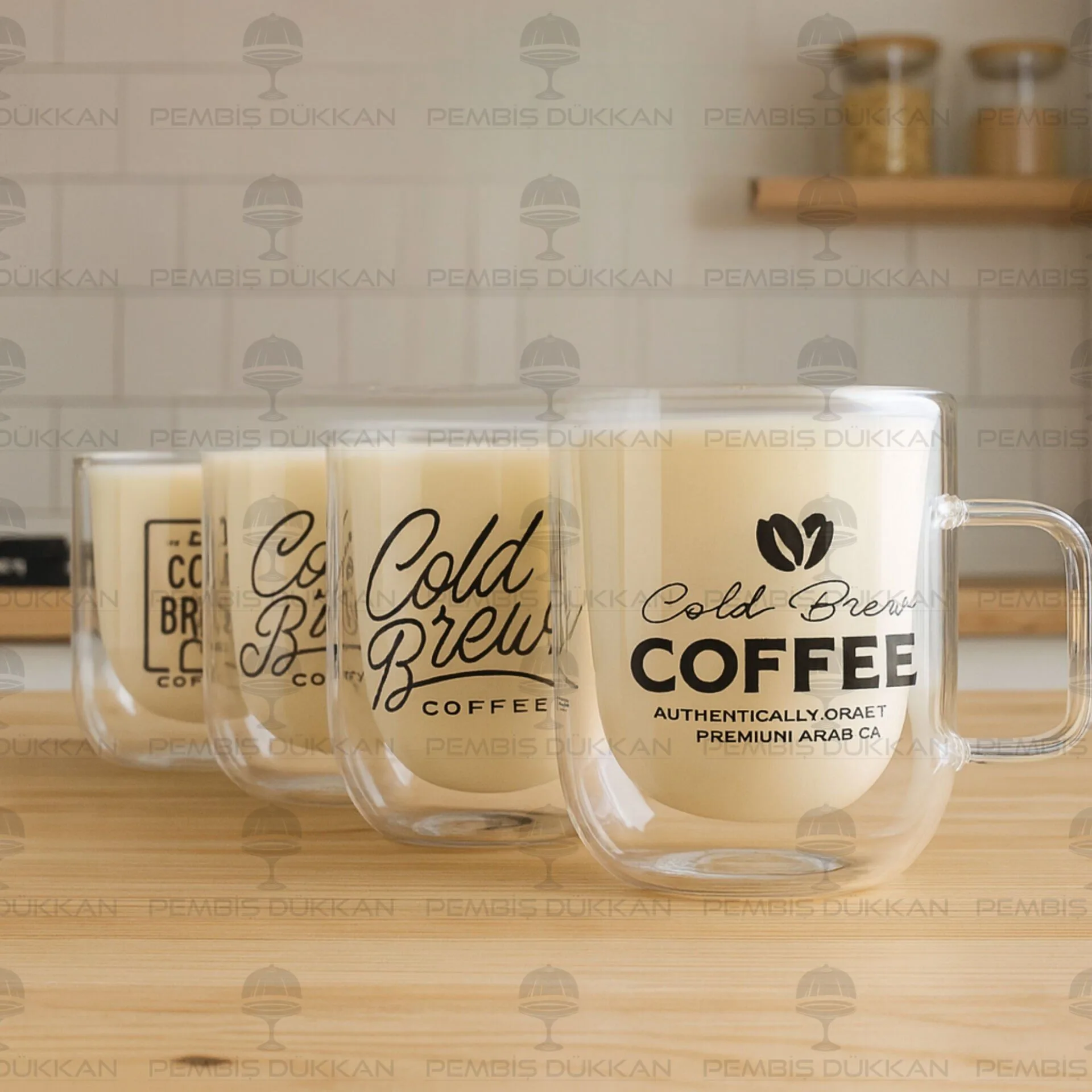 1 ADET ÇİFT CİDARLI, COLD BREW COFFEE KUPA 225ML (13781)