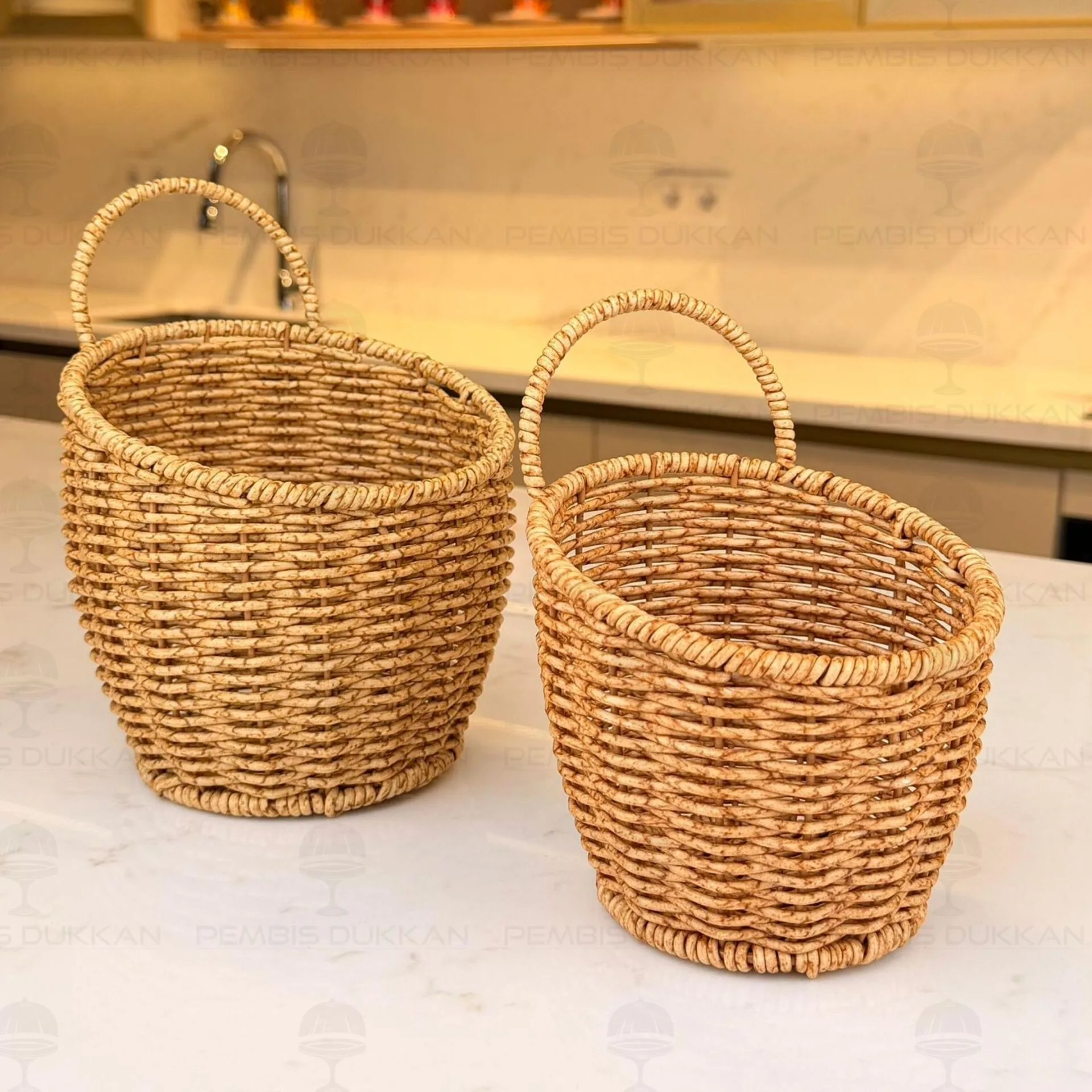 2Lİ RATTAN ASKILI KÜÇÜK SEPET (1442)