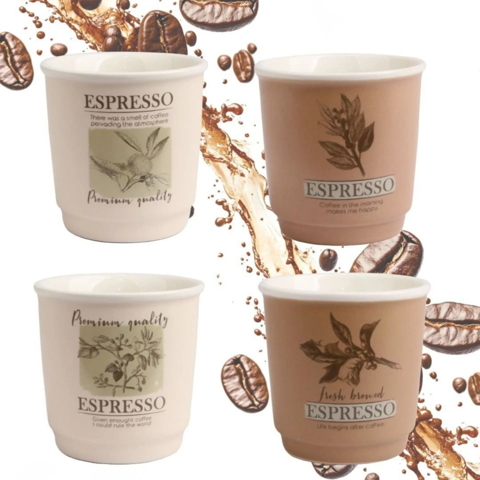 4LÜ ART PORSELEN ESPRESSO BARDAĞI (5K04)