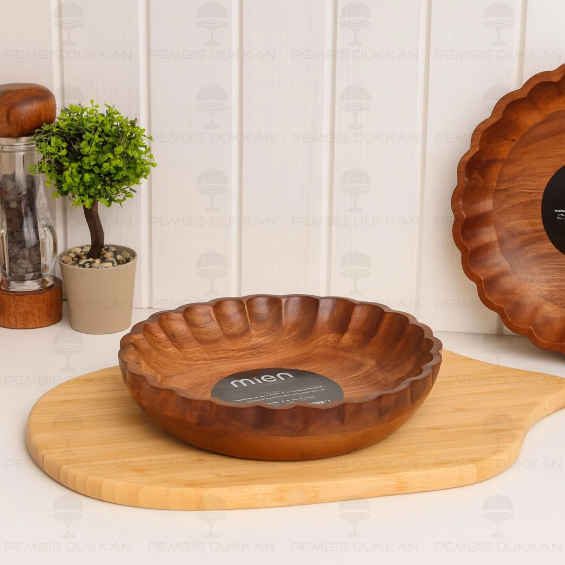AKASYA TIRTIKLI YUVARLAK DERİN 20CM SALATA & MEZE SERVİS (7B126)