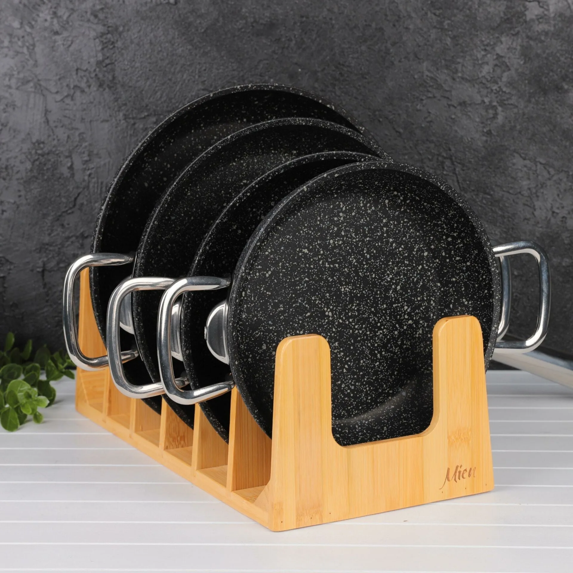 BAMBU 6 BÖLMELİ TABAK - TEPSİ - KAPAK DÜZENLEYİCİ STAND & TABAKLIK (739)
