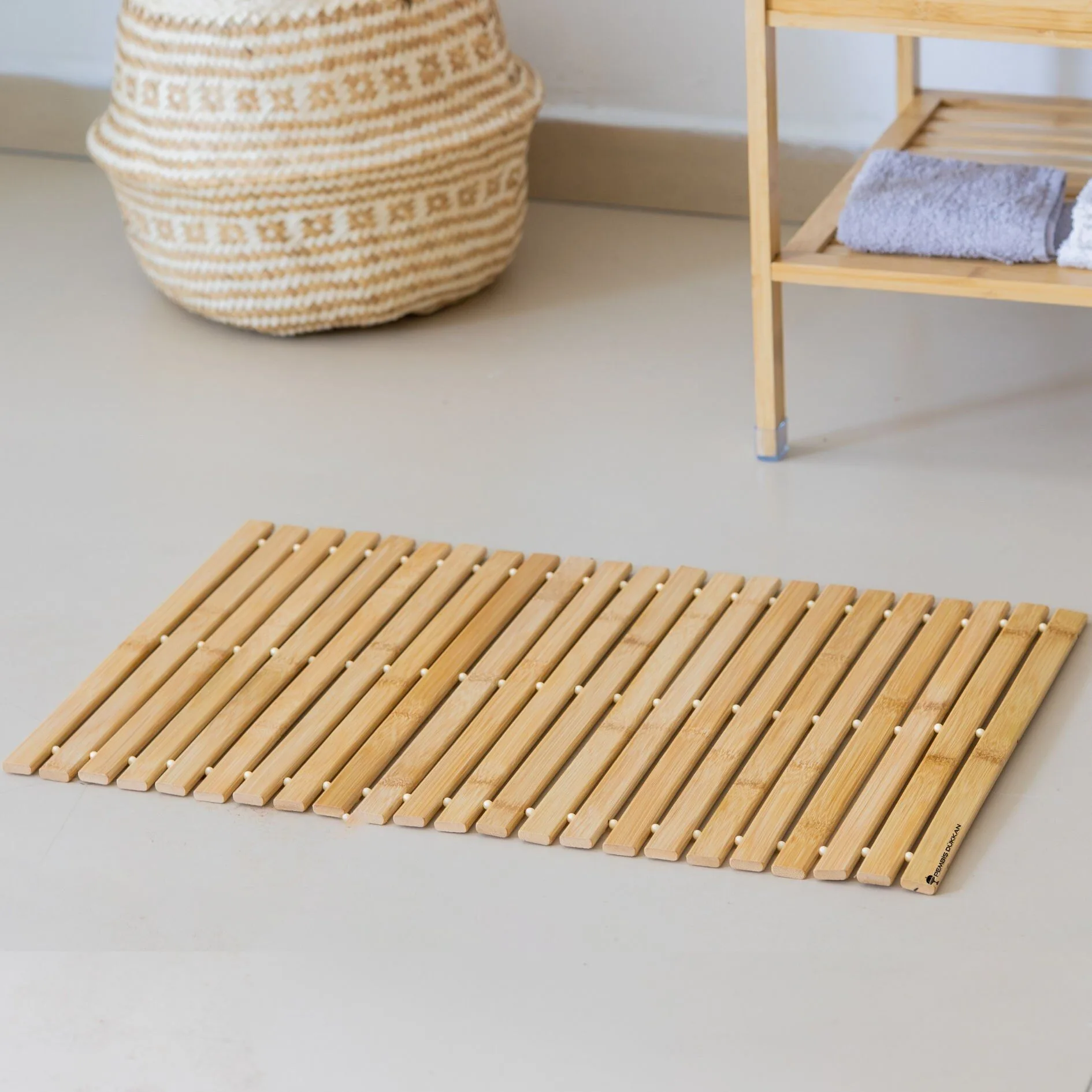 BAMBU ÇUBUKLU 40x60CM BANYO YER MATI (863)