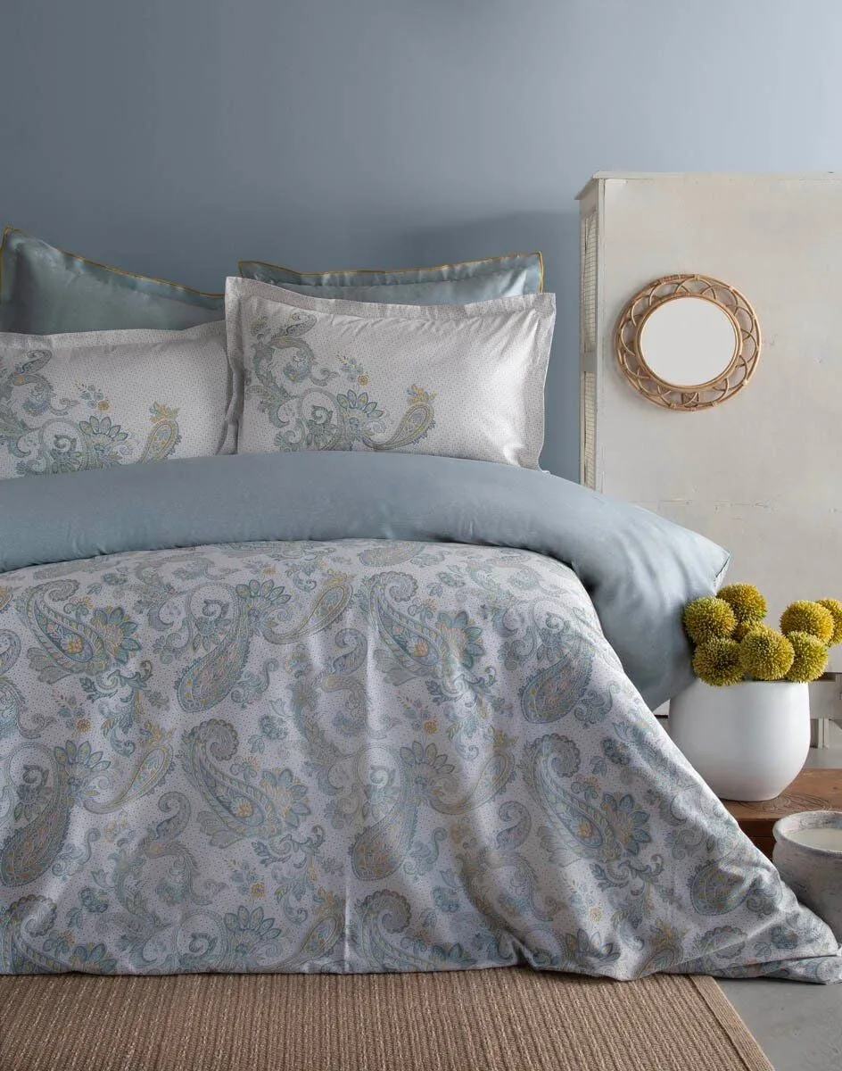 ELEGANCE SATEN ÇİFT KİŞİLİK NEVRESİM TAKIMI -BERTA YEŞİL