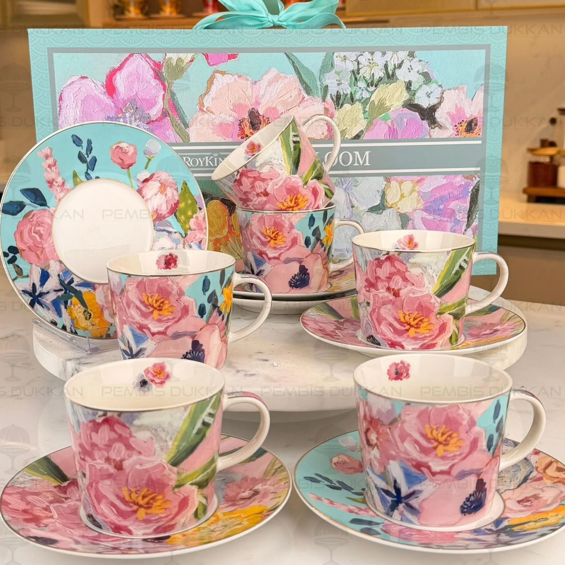 FULL BLOOM 6 KİŞİLİK ÇAY FİNCAN TAKIMI