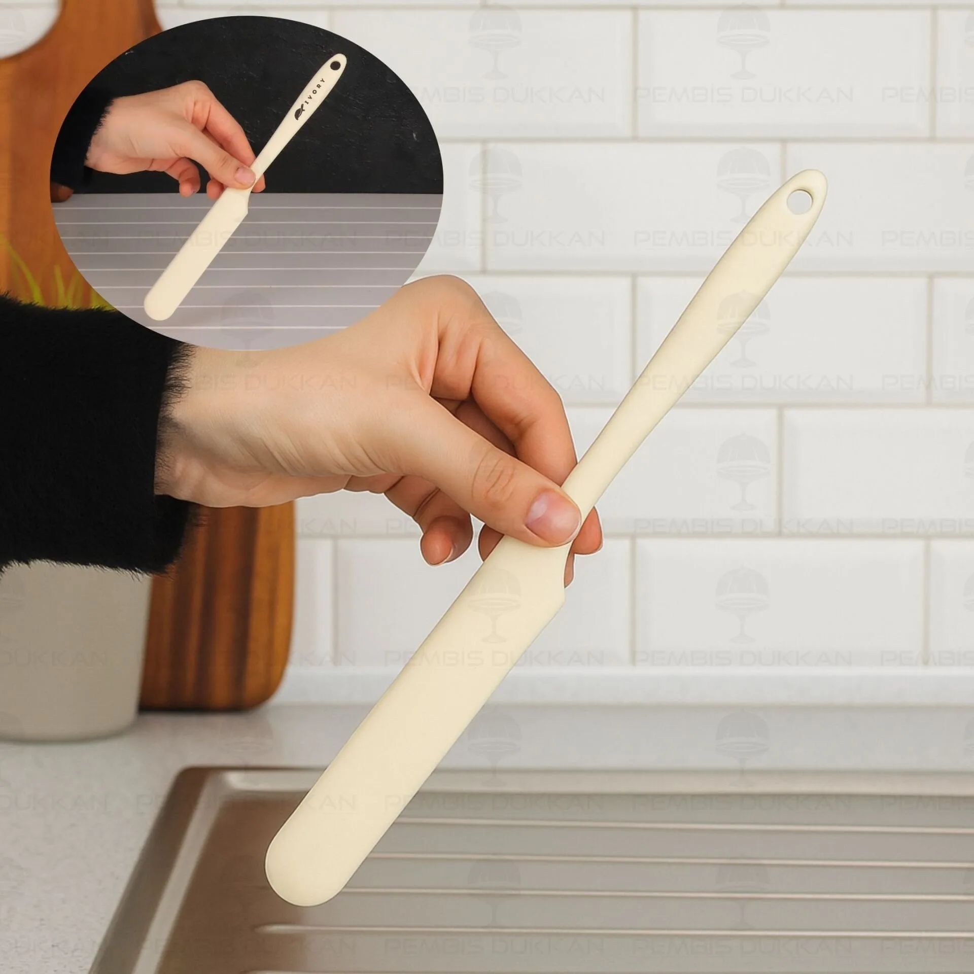 KREM KÜÇÜK SİLİKON KREMA SPATULASI İVY (SL106)