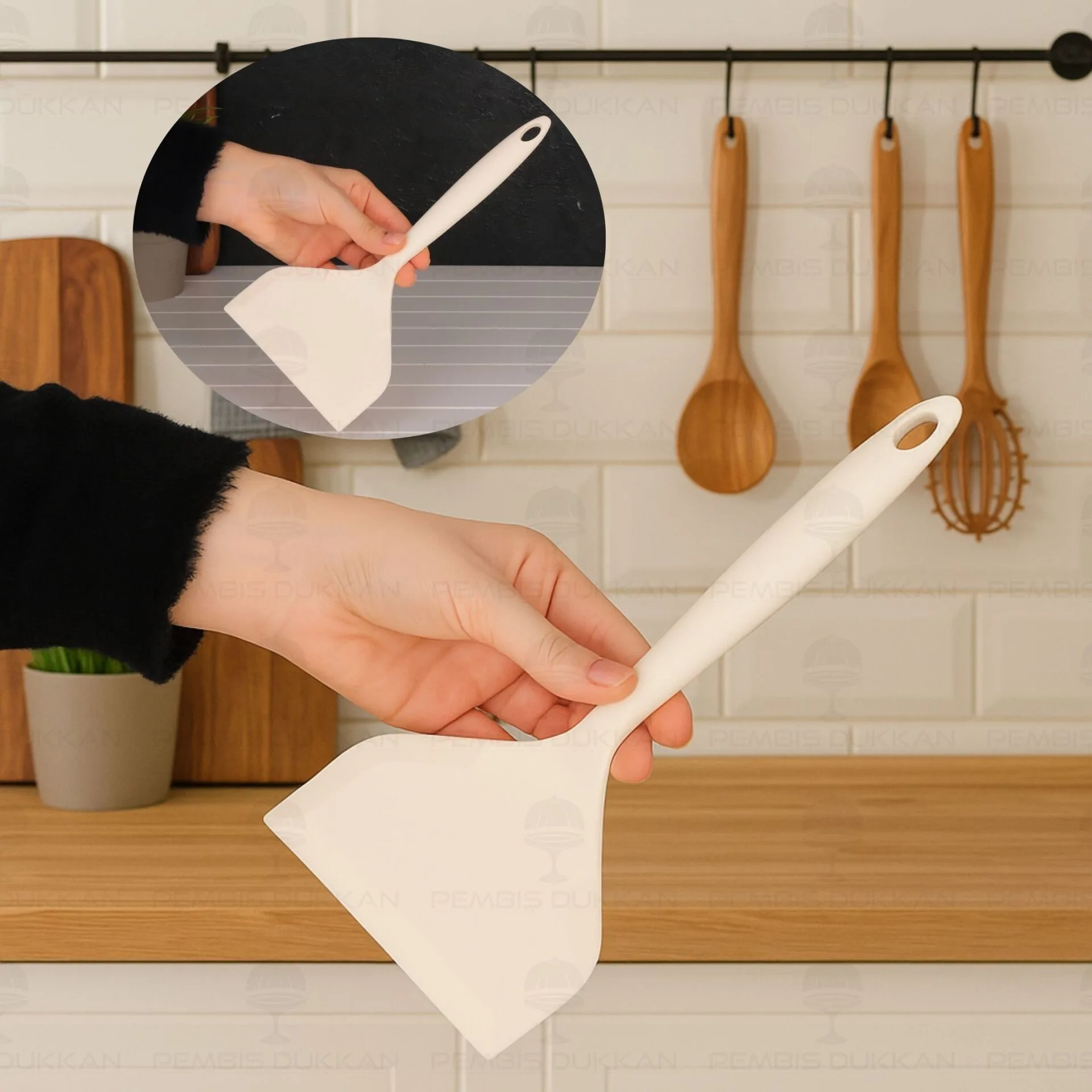 KREM SİLİKON GENİŞ SPATULA (MİEN1435)