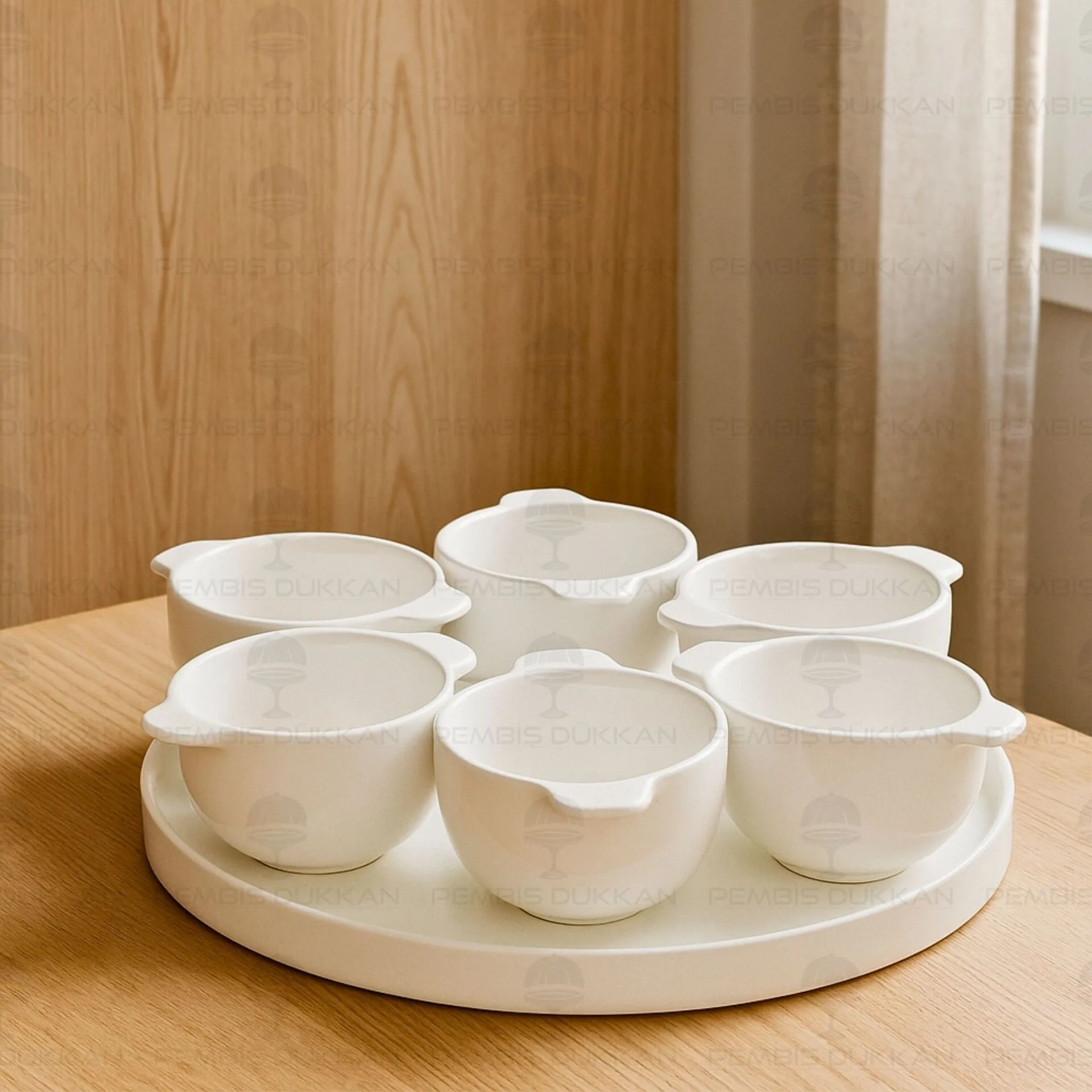LOTUS MASA ORTASI PORSELEN ALTLIKLI, ÇEREZ & REÇELLİK KOMBİN SET 12 (G3479)