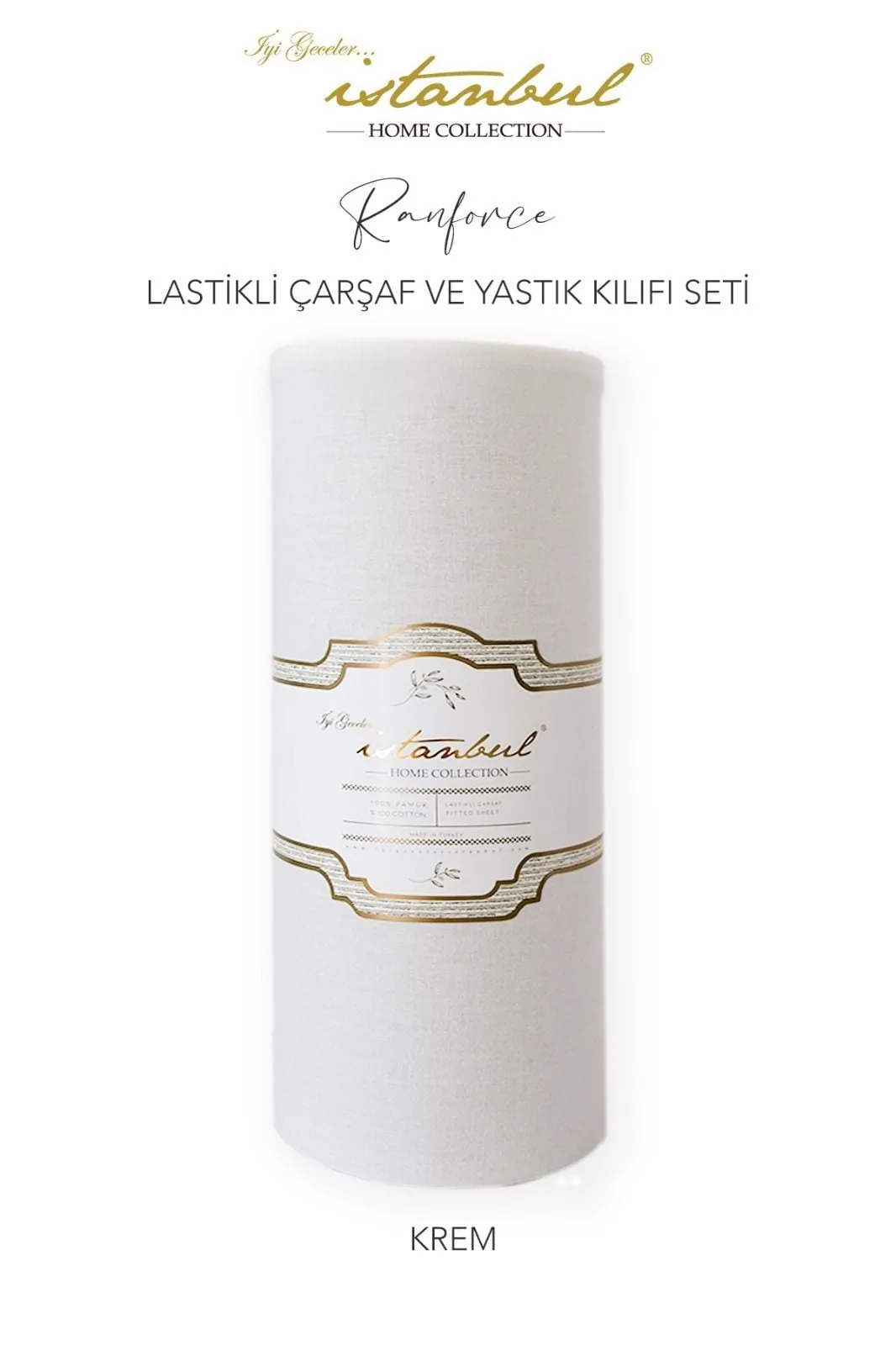 RANFORCE FİTTED ÇARŞAF SET 160 X 200CM - KREM