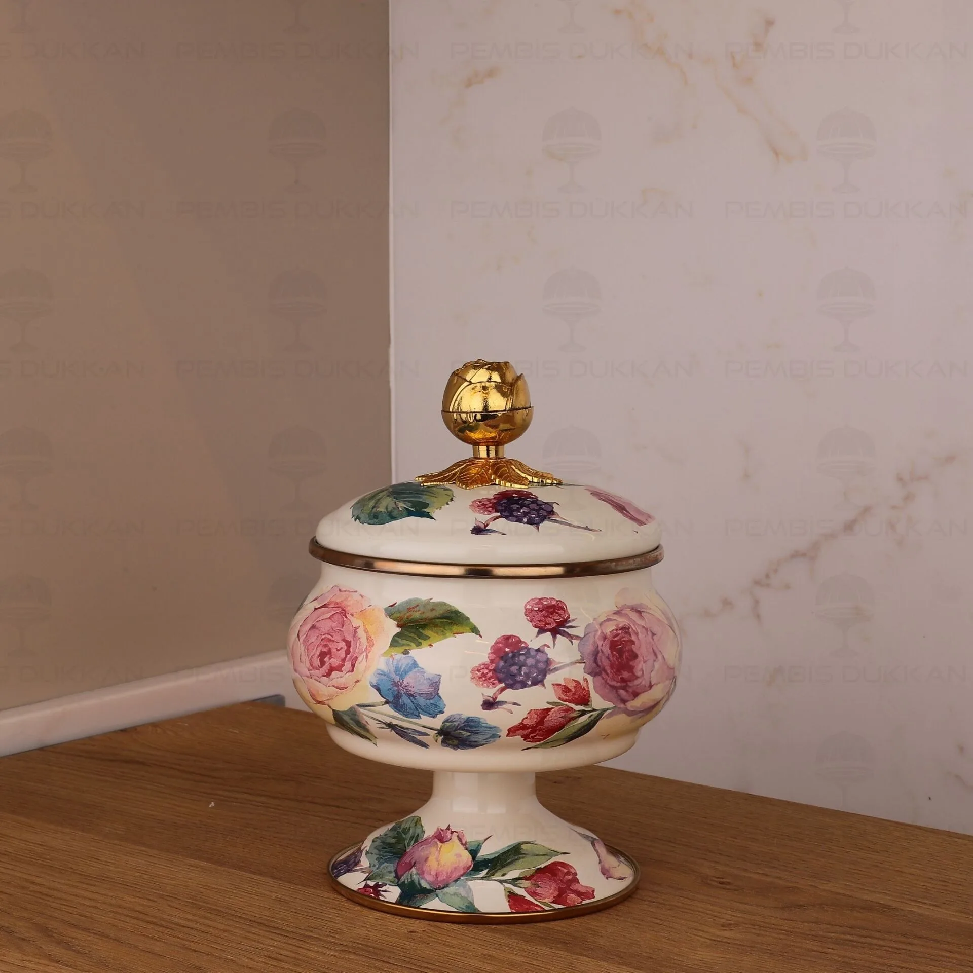 ROSE DELUXE EMAYE AYAKLI ŞEKERLİK