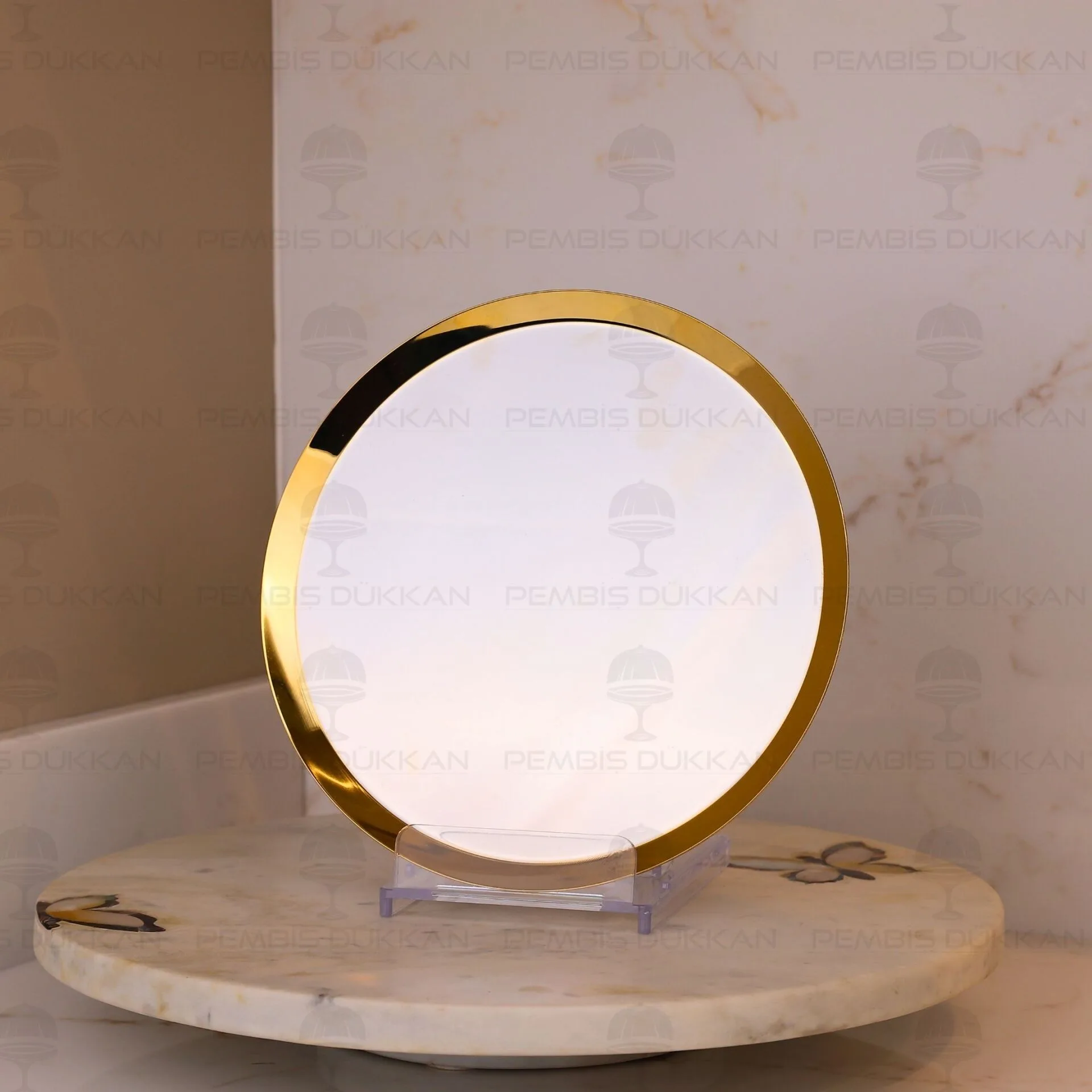 TİAMO 22CM  KAHVE SUNUM TEPSİSİ GOLD